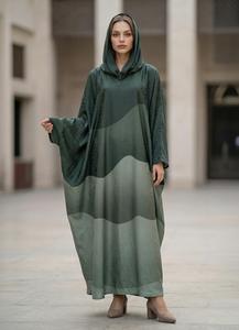 Ropa Islámica de Lujo, Abaya Larga Transpirable de Crepé Jazz, Conjunto de Túnica Maxi para Mujer, Bordado con Piedras/Cuentas para Oración - Product Image 6