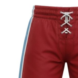 <b>Men</b> <b>Red</b> Sublimated Ice Hockey Printed <b>Shorts</b> Polyester Drawstring Side Stripe Sports <b>Shorts</b> Team Uniform Performance Clothing - Product Image 3