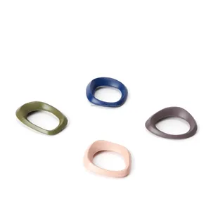 Nuevo Anillo para Servilletas Redondo Hecho a Mano, de Lujo y Ecológico, de Resina Natural, para Decoración de Mesa en Bodas y Fiestas - Product Image 3