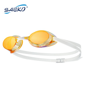 Gafas de Natación SAEKO Classic Estilo Sueco para Nadadores Élite, UV400, Espejo Plateado, Antivaho, Impermeables, Correa de Silicona Ligera - Product Image 2