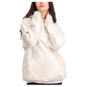 Haute qualité fermeture éclair complète surdimensionné 100% coton polaire à manches longues couleur unie sweats à capuche pour femmes du Bangladesh prix usine - Product Image 1