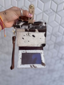 New 2026 Arrival Hair on Hide Leather <b>Coin</b> <b>Purse</b> Stylish Clutch ATM Card Holder Cowhide Leather Western Style Multi Use Clutch - Product Image 4
