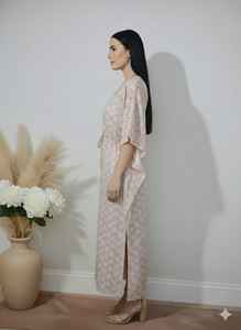 Robe Kaftan en Coton Fleuri : Robe Maxi Indienne, Cache-maillot de Plage, Kaftans Élégants Imprimés à la Main, Robe Décontractée en Coton Doux pour Femme - Product Image 2