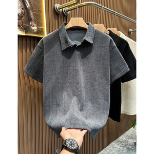 One Piece Dropshipping Summer Casual Fashion Light Luxury Polo Shirt Men's Lapel Business Short Sleeved Polo Shirt - Product Image 2