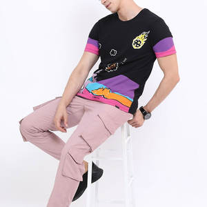 Camiseta de Verano para Hombre, 100% Algodón Tejido, Estilo Casual Hip Hop, Oversize, Streetwear, Personalizable con Transferencia, Ajuste Holgado, Serigrafiado, Liso, de Secado Rápido - Product Image 2