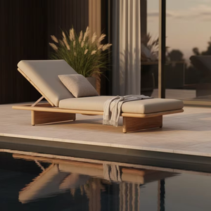Chaise longue Liora, chaise de jardin et de bord de piscine moderne, chaise de luxe pour l'extérieur, mobilier de patio minimaliste, mobilier d'extérieur haut de gamme - Product Image 1