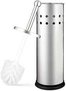 Modern Matte White Toilet Brush Holder Set Stainless Steel <b>Square</b> Hole Ventilated Design Bathroom Cleaning <b>Tool</b> for Home - Product Image 5