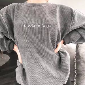 Vente en gros de t-shirts personnalisés avec logo, vierges, délavés à l'acide, de haute qualité, en coton, à col ras du cou cordonné, avec étiquette, pour impression sérigraphique - Product Image 5