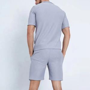 Ensemble de vêtements de détente pour hommes de qualité supérieure, t-shirt et short en coton, tissu doux et léger, commandes OEM personnalisables en gros - Product Image 5