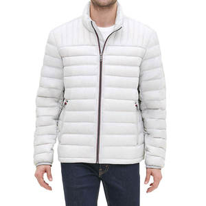 Unisex Custom Puffer <b>Jacket</b> with Glossy Shell Cotton Filling Stand Collar Patchwork Design Hooded Luxury Packable <b>Winter</b> <b>Jacket</b> - Product Image 2