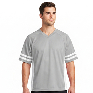 Men's <b>Drop</b> Shoulder Mesh Lacrosse Jersey Men V-Neck Short Sleeve Sport Lacrosse Shirt Wholesale Mesh Lacrosse Team Jerseys - Product Image 1