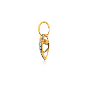 Pendentif élégant en forme de double cœur, taille ronde, pierre de laboratoire, avec pierre solitaire centrale et motif cœur étincelant pour femme - Product Image 3