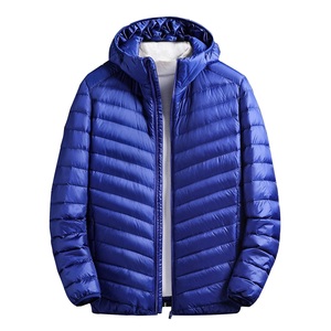 Men's Black Hoodie Puffer Jacket Windproof Casual Winter <b>Coat</b> <b>Zipper</b> Closure Solid Color Regular Fit Polyester Shell - Product Image 2