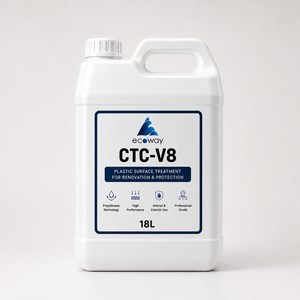 อีโคเวย์ CTC-V8 สารเคลือบป้องกันพื้นผิวพลาสติกภายนอก 85C 85% RH ป้องกันความชื้น โพลีไซลอกเซน สำหรับอาคาร ขนาด 20 ลิตร บรรจุภัณฑ์ถังพลาสติกทรงเหลี่ยม - Product Image 1