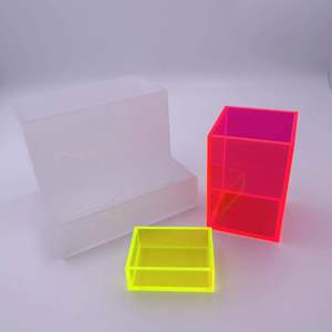 Organizador de Papelería Moderno, Acrílico, Elegante, Colorido y Transparente para Estudiantes - Product Image 3