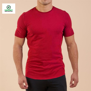 Nuevas Camisetas de Alta Calidad para Hombre, Corte Regular, Color Personalizado, 100% Algodón Tejido, Cuello Redondo Deportivo, Dobladillo Curvo - Product Image 5
