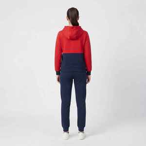 Women's Color Blocked Hooded <b>Fleece</b> Tracksuit Set Full Sleeve Casual Sportswear With Pocket Regular Fit <b>All</b> Seasons - Product Image 2