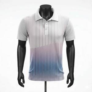 Chemises décontractées unies entièrement personnalisées par sublimation, à prix bas, fabriquées directement en usine, pour hommes, compressées, séchage rapide, respirantes, pour l'été - Product Image 1