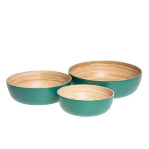High Quality Eco Friendly Spun <b>Bamboo</b> Salad <b>Bowls</b>, Elegant Natural <b>Bamboo</b> Fiber Fruit <b>Bowls</b> Handmade in Viet Nam - Product Image 4