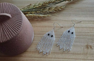 Boucles d'oreilles tendance et élégantes en perles style bohème pour filles et femmes, idéales pour les fêtes, vente en gros par HF CRAFTS - Product Image 2