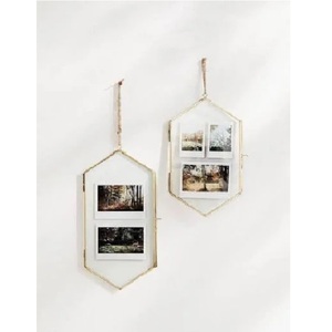 Modern Elegant Brass Metal Photo <b>Frame</b> With <b>Gold</b> Metal Stand Rectangular Tabletop Adjustable Vertical Display Decor Photo <b>Frames</b> - Product Image 3