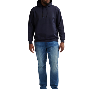 Sudadera con Capucha Azul Marino para Hombre, Mezcla de Poliéster/Algodón, Tejido de 180g, Transpirable y Antipilling, Color Sólido, para Otoño - Product Image 3