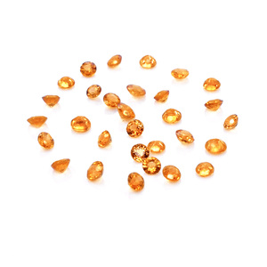 แซฟไฟร์สีส้มธรรมชาติแบบไม่ผ่านการปรับแต่ง ขนาด 2 มม. แซฟไฟร์สีเหลืองธรรมชาติทรงเหลี่ยมสำหรับทำเครื่องประดับ - Product Image 1