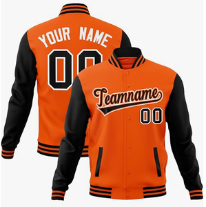 Men's High Quality CVC French Terry College Jackets Custom Logo Varsity Baseball Winter Team Uniform with Stand Collar Wholesale - Product Image 4