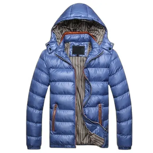 Chaquetas de Invierno Acolchadas para Hombre, Casuales, Ligeras, Cálidas, Transpirables, con Logotipo Personalizado, Capucha Negra de Nailon, Relleno de Poliéster - Product Image 4