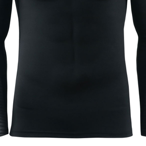 Camiseta de Compresión de Manga Larga para Hombre, Negra, de Secado Rápido, Cuello Redondo, Ajustada, Deportiva, de Poliéster Tejido - Product Image 3