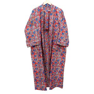 Ropa de Mujer, Kimono de Algodón Suave, Largo, Manga Larga, Cuello en V, Cierre con Cinturón, Ropa Casual, Secado Rápido, Transpirable, Rojo - Product Image 4