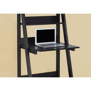 Scrivania Moderna Contemporanea per Ufficio Domestico con Ripiani Portaoggetti, 61 Pollici di Altezza, Laminato Marrone per Lavoro con Laptop - Product Image 3