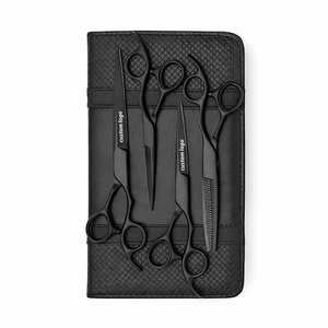 Tijeras de Corte de Pelo Super Ergo Devil en Negro Mate, Hechas de Acero Inoxidable de Alta Calidad para Uso Profesional en Barberías y Salones - Product Image 6