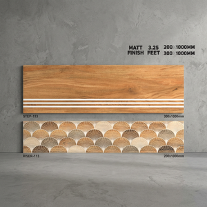 Vistaar Matt Finish 100X30บันได,บันไดเคลือบเงาขั้นบันไดกระเบื้องจมูกทำจากเซรามิกเคลือบด้านกระเบื้อง Vitrified 30x120cm - Product Image 5