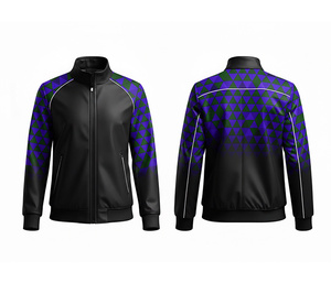 OEM Custom Full Sublimation <b>Athletic</b> Zip-Up Jacket Running and Fitness Wear Warm Breathable Quick Dry | Sizes Men Women Youth - Product Image 4