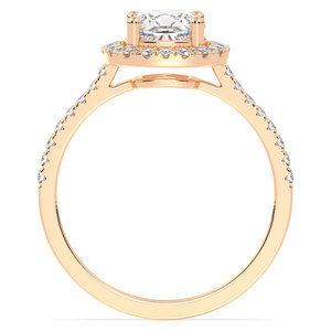 Bague de mariage en or rose massif 14K 18K avec diamants, design personnalisé REYES, nouvelle création, bague de fiançailles personnalisée, cadeau pour femme, bijoux - Product Image 6