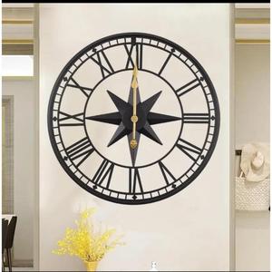 Decorative Floral <b>Design</b> <b>Wall</b> <b>Clock</b> Living Room Bedroom <b>Wall</b> Mount Metal And Wood Framed <b>Clock</b> Gift Ideas Home Decor Things - Product Image 3