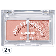 Paleta de Sombras de Ojos The Saem Mood Up Duo, 2 Piezas, CR01 Sugar Coral, Acabado Brillante para Piel Clara, Precio con Descuento - Product Image 1