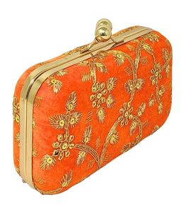 Handmade Floral Embroidery <b>Clutch</b> Purse with Elegant Traditional Artwork and Magnetic Closure <b>Cheap</b> Price By AALIYAN IMPEX - Product Image 5