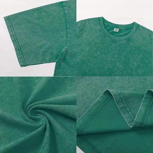 Camiseta OEM personalizada con lavado ácido, estilo vintage, de algodón lavado, streetwear, corte regular, alta calidad, informal, 100% algodón, manga corta - Product Image 4