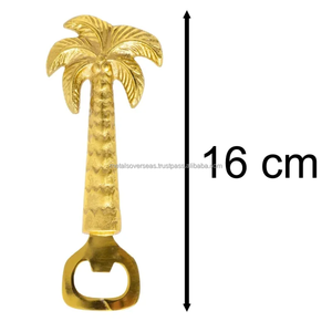 Palm Tree Aluminum Bottle Opener Eco-Friendly Tropical Beer Opener <b>Golden</b> Finish Beach Party <b>Bar</b> Tool Summer Wedding Favor - Product Image 2