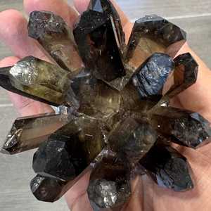 New Arrival Specimen Natural Brown Smoky Quartz Point Crystal Cluster Figurine Healing Gemstone Ornament For Home Decor - Product Image 6