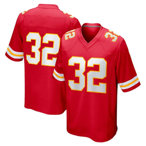 Maillot de football personnalisé pour enfants garçons, col en V, manches courtes, imprimé, séchage rapide, grande taille, chemise de sport avec logo frontal, 100 % polyester - Product Image 3