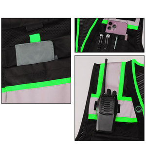 Chaleco de Seguridad para Hombre en Color Negro y Verde, Ajuste Perfecto, Cómodo, Duradero, Diseño Ergonómico Táctico, Embalaje Personalizado - Product Image 3