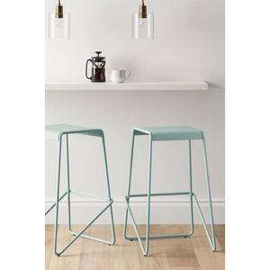 <b>Vintage</b> Industrial Metal <b>Stool</b> With Comfortable Seat And Long Lasting Powder Coated Finish For Home Decor - Product Image 2