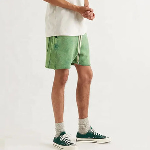 Custom <b>Men's</b> Vintage Pigment Washed French Terry Sweat <b>Shorts</b> Heavyweight Cotton Casual <b>Lounge</b> Gym <b>Shorts</b> - Product Image 1