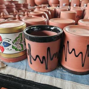 Handmade Eco-Friendly Pack 6 Reusable 250 ML Organic Clay Traditional Cups India Exporter Drinking Water <b>Tea</b> Lassi Beer Bulk - Product Image 1