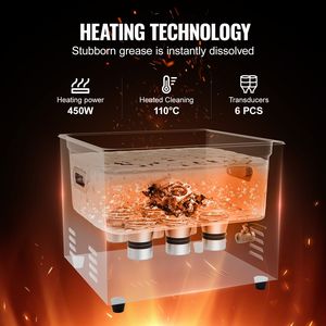 Pulitore a Ultrasuoni Professionale 15L con Riscaldatore, Timer e Cestello, Macchina Digitale per Cavitazione Sonica 360W, Pulitori a Ultrasuoni Industriali L - Product Image 3