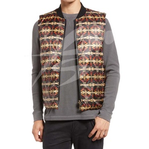 Gilet matelassé léger pour homme, chaud pour l'hiver, avec fermeture éclair, col montant, coupe-vent, poches, pour loisirs et activités de plein air - Product Image 2