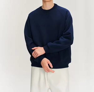 เสื้อสเวตเชิ้ตคอกลมโอเวอร์ไซส์ แขนเสื้อแบบแร็กแลน ผ้าฝ้าย 100% 350GSM พิมพ์โลโก้ตามสั่ง ผลิตจากผ้าฟลีซรักษ์โลก สไตล์สตรีทแวร์ - Product Image 2